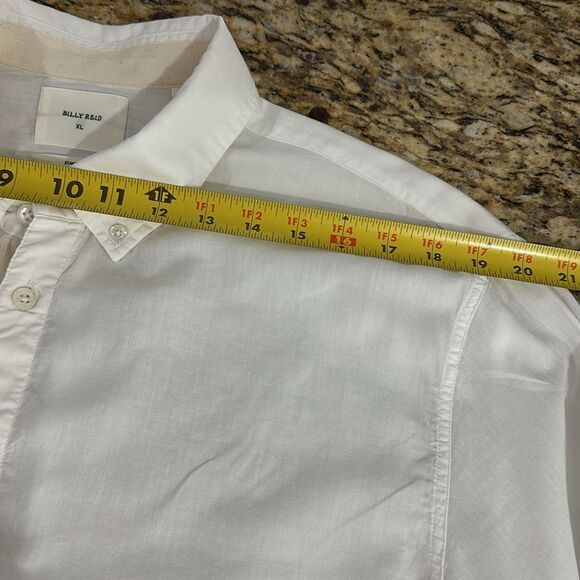 Billy Reid Standard Classic White Casual Button-Down Shirt Size XL - Picture 8 of 11